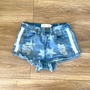 vintage Havana star jean shorts